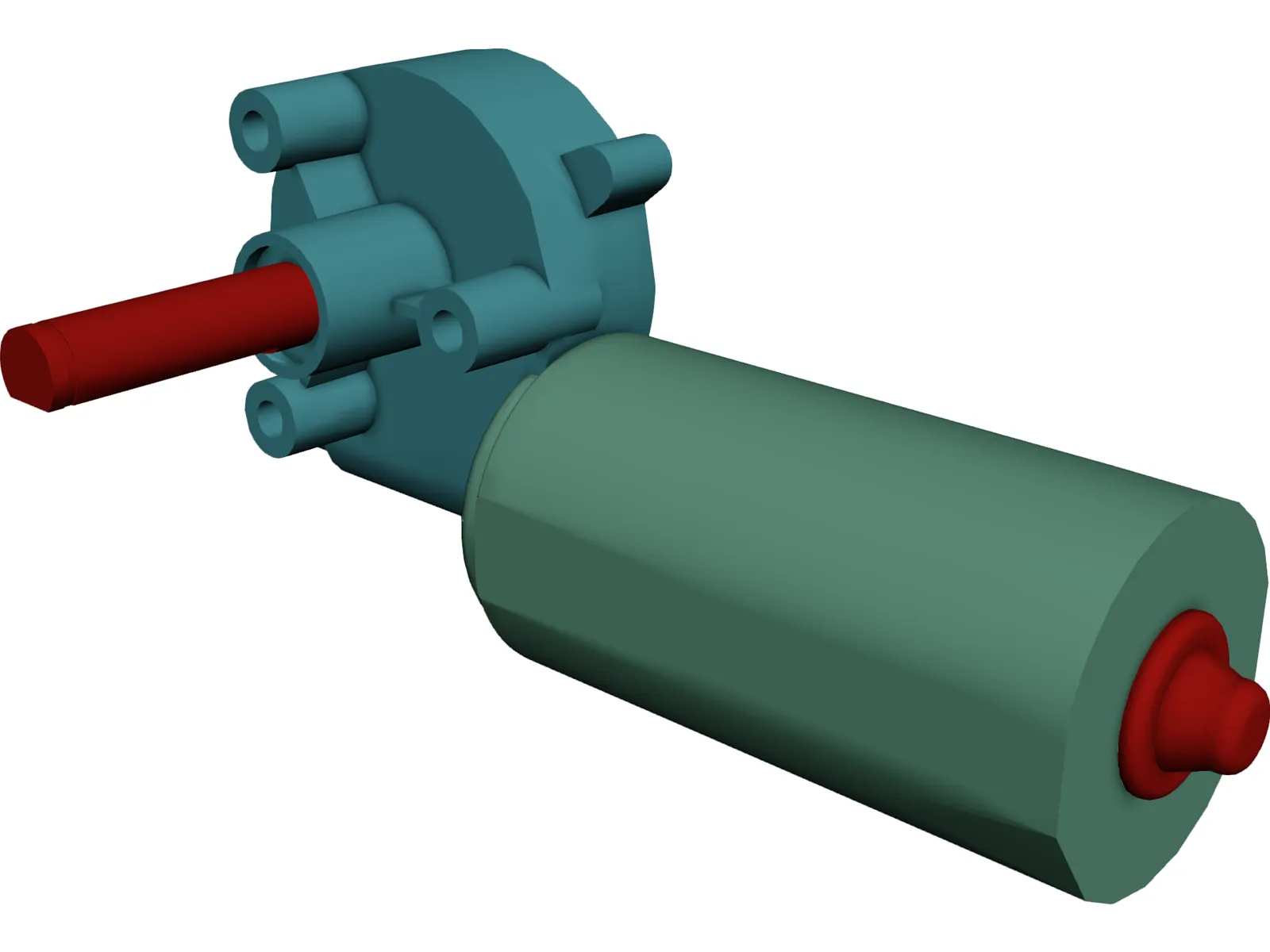 Worm Gear Motor 3D Model