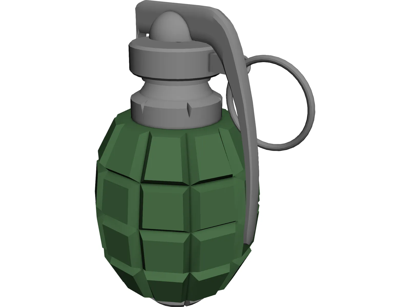 40 Segments Hand Grenade 3D Model