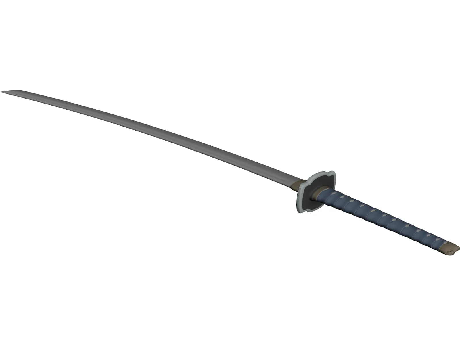 Long Katana Sword 3D Model