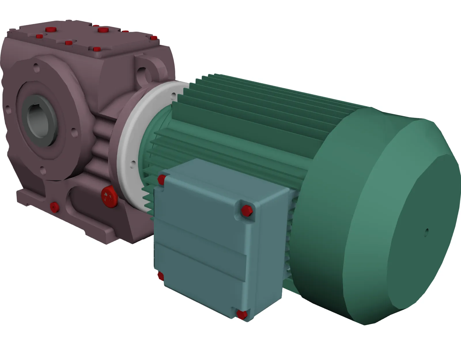 Worm Gear Motor Large 3D Model