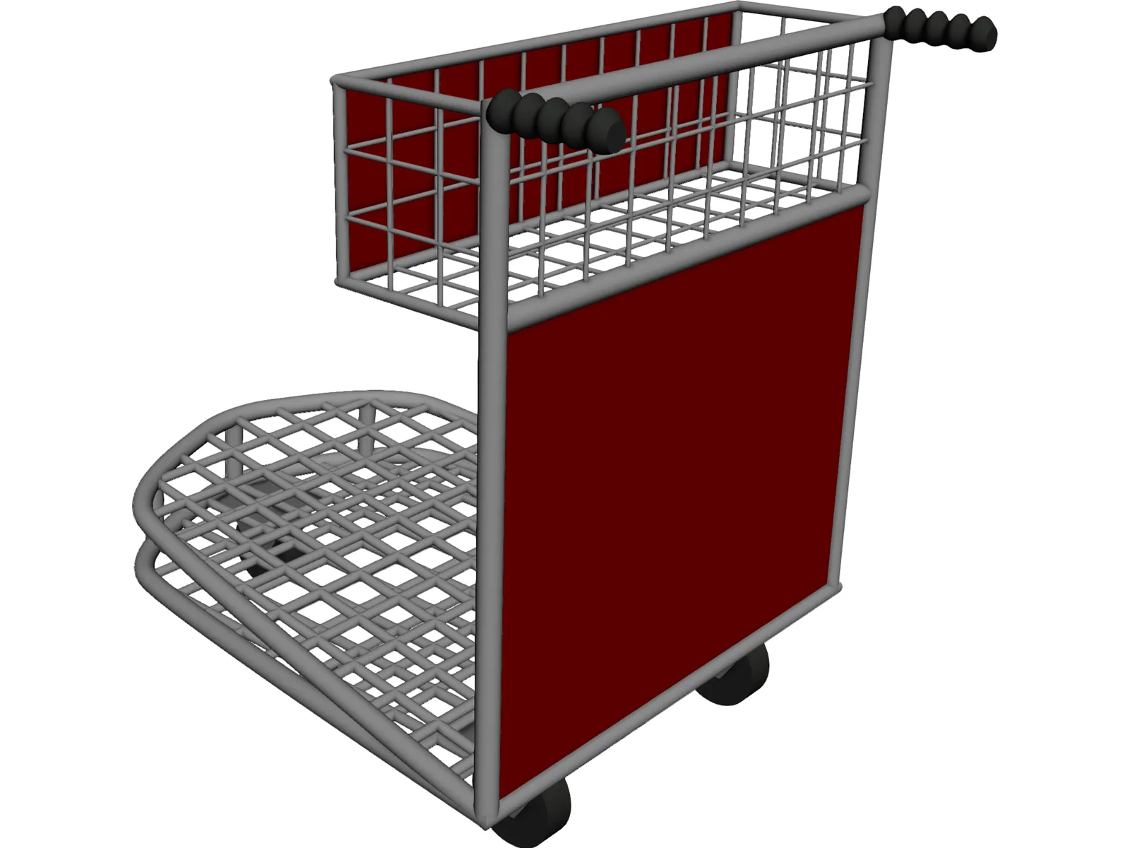 Airport Luggage Cart 3D Model