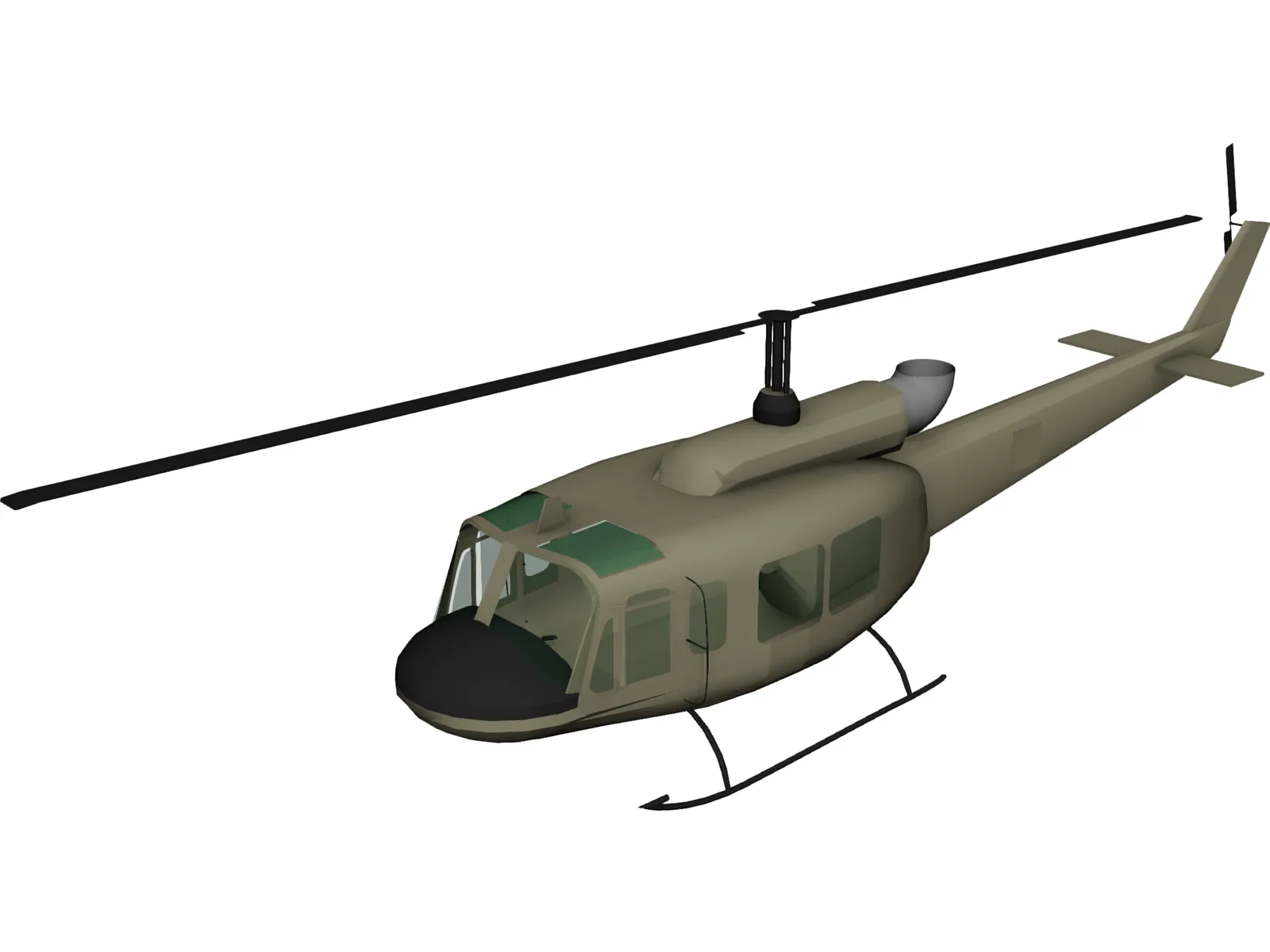 Bell UH-1 Iroquois 3D Model