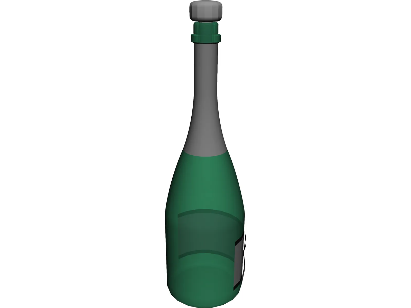 Champagne Bottle 3D Model