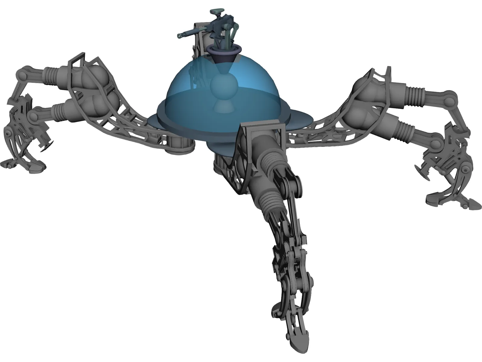 Light Spider Rover Robot 3D Model