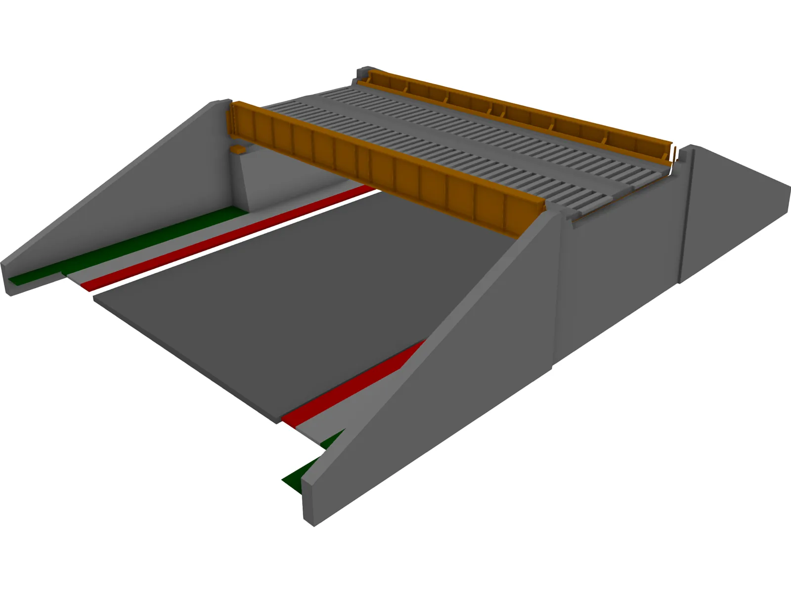 Thru Plate Girder Bridge 3D Model