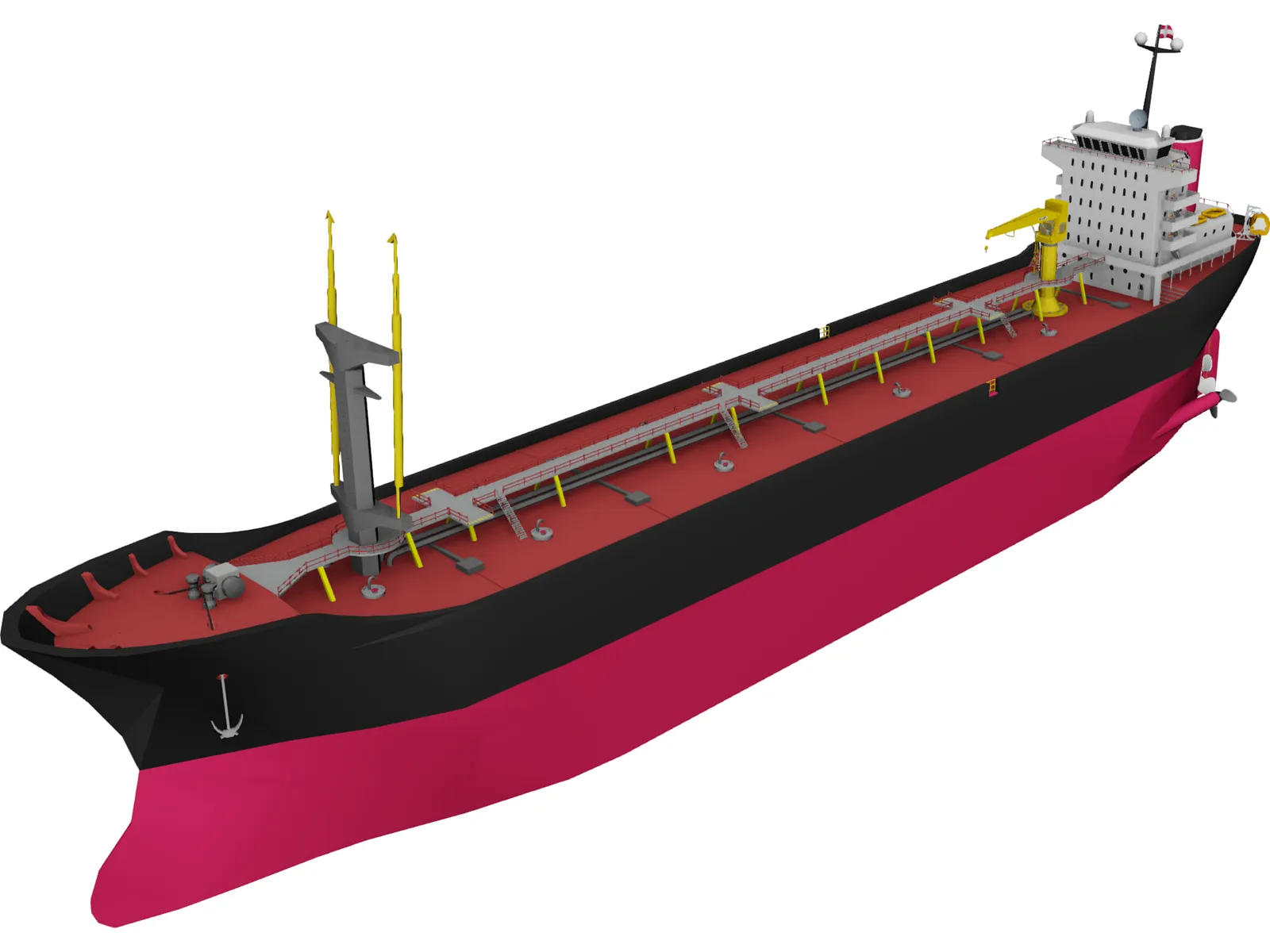 Oil Tanker Ship 3D Model