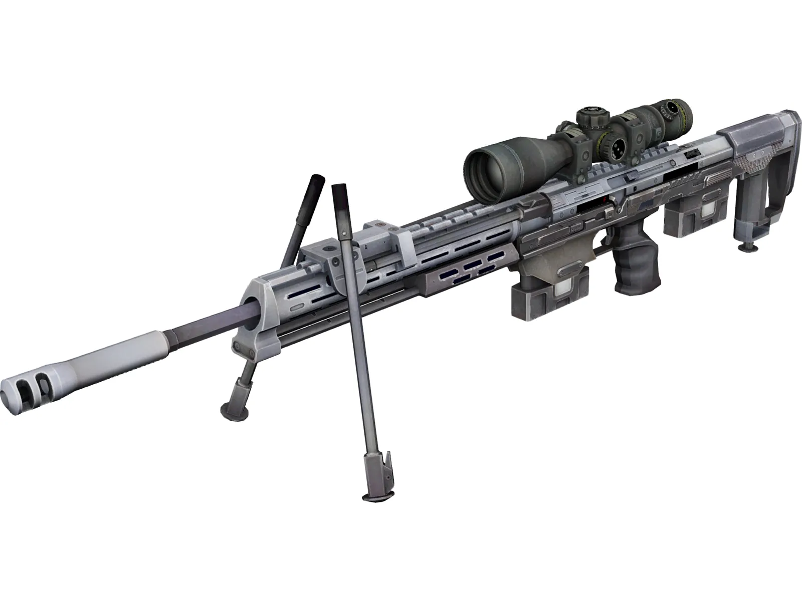 DSR50 Sniper Rifle 3D Model