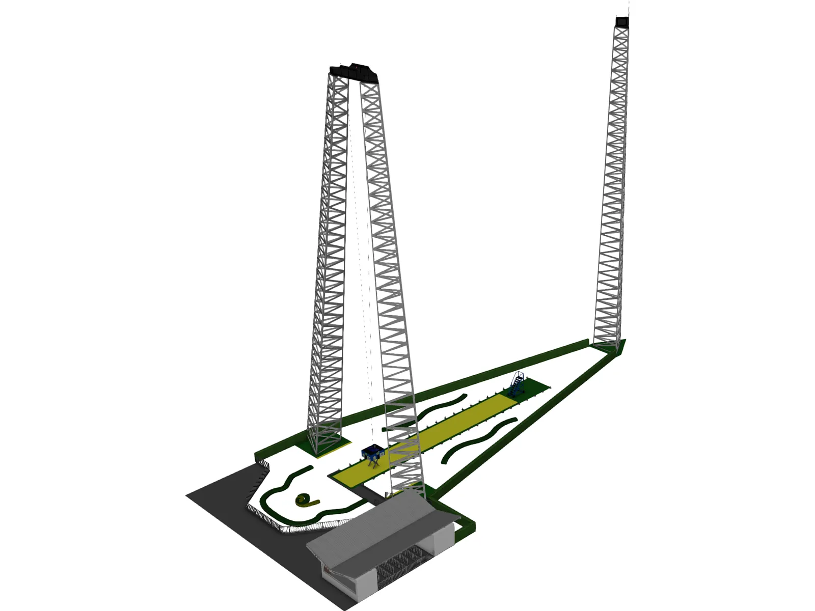 Sky Coaster 3D Model