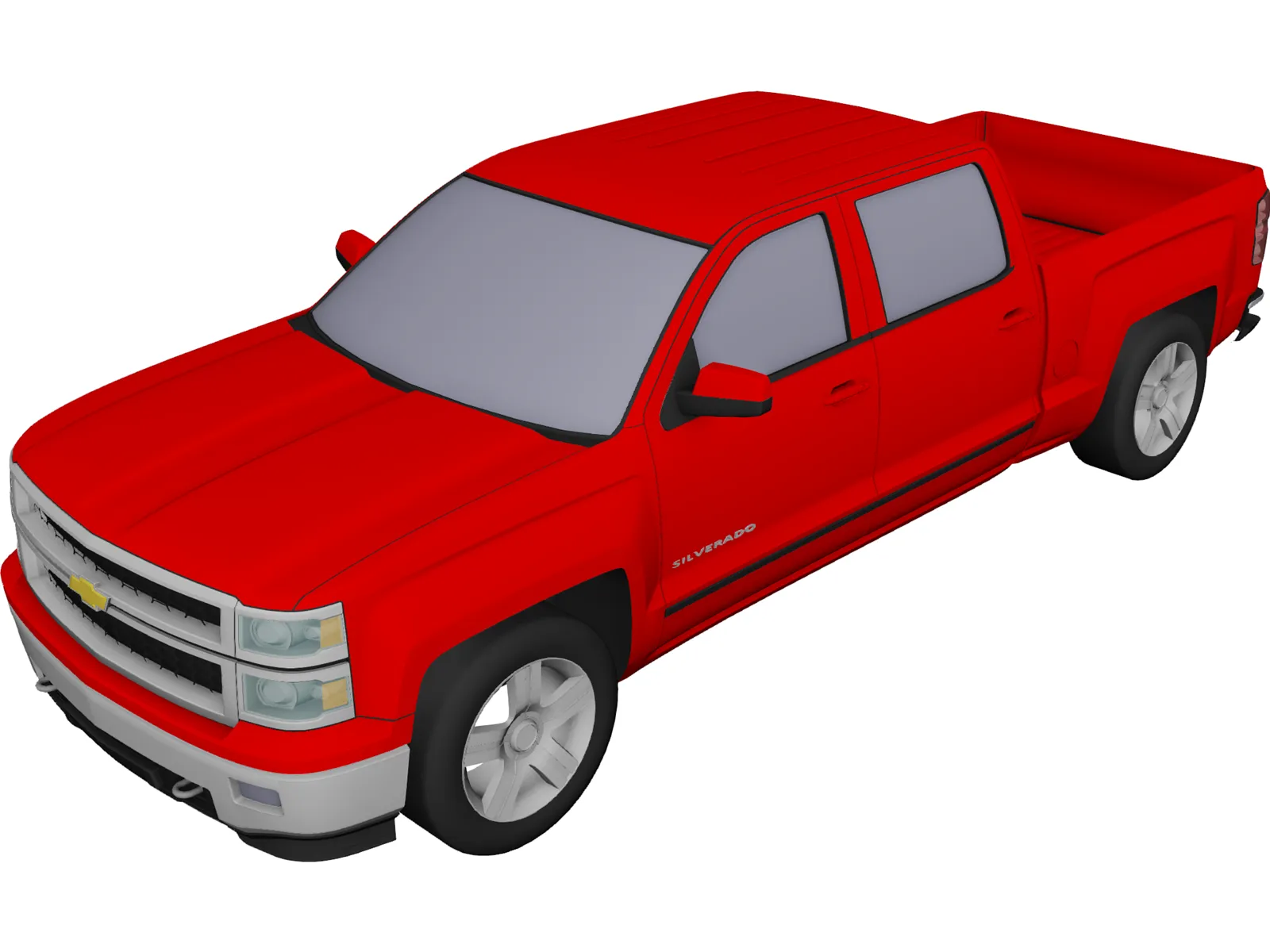 Chevrolet Silverado Crew Cab (2014) 3D Model