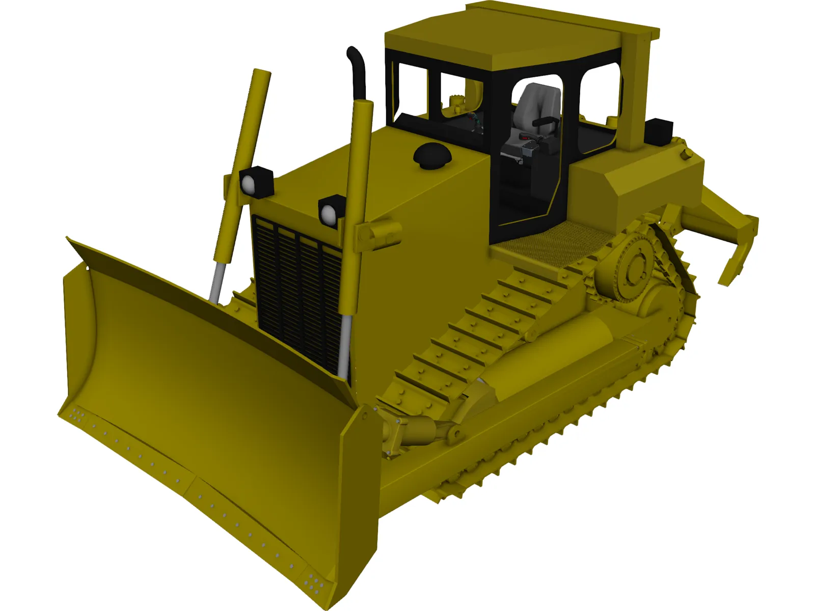 Caterpillar D6R Bulldozer 3D Model