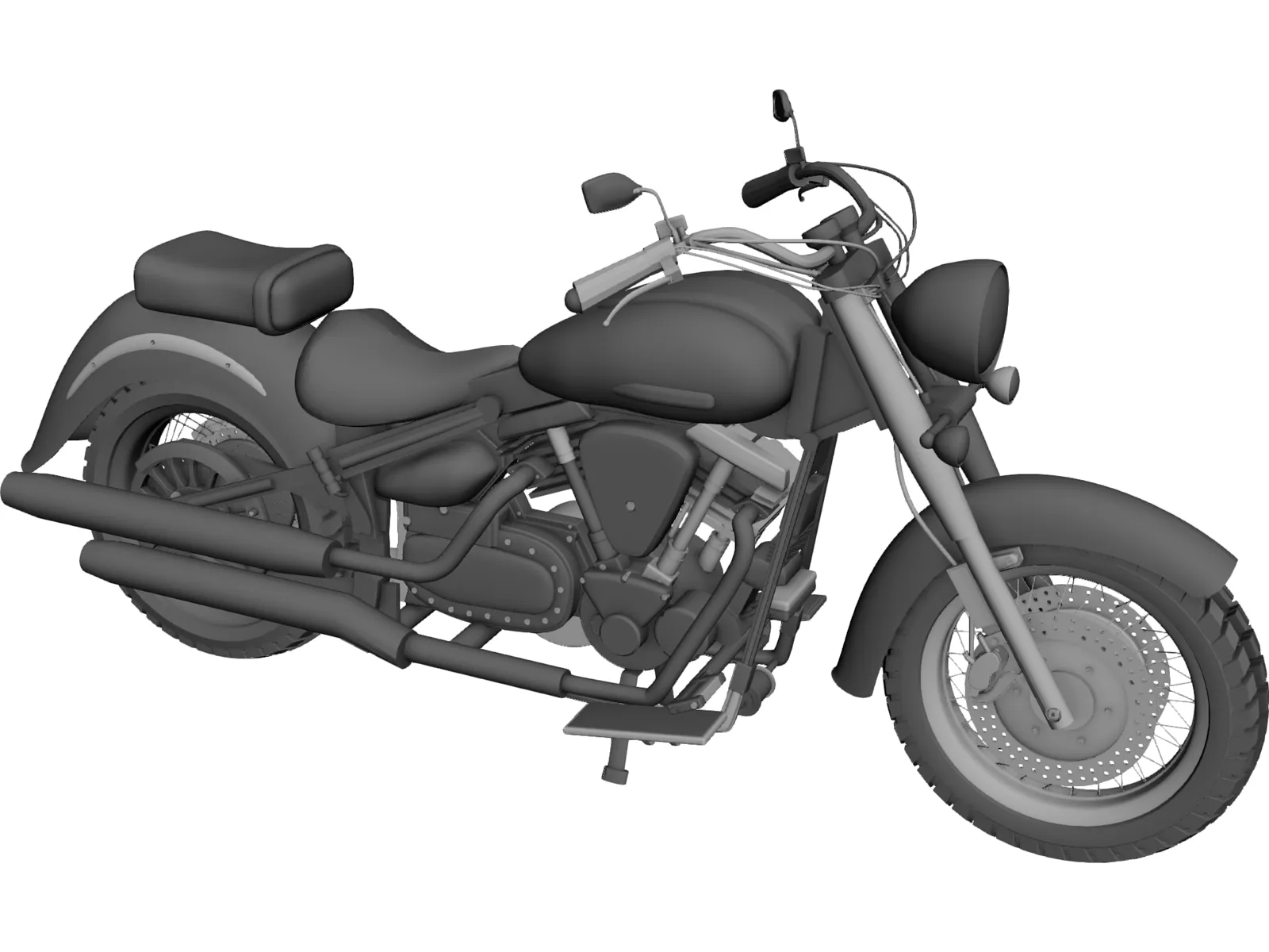 Yamaha XV1600A 3D Model