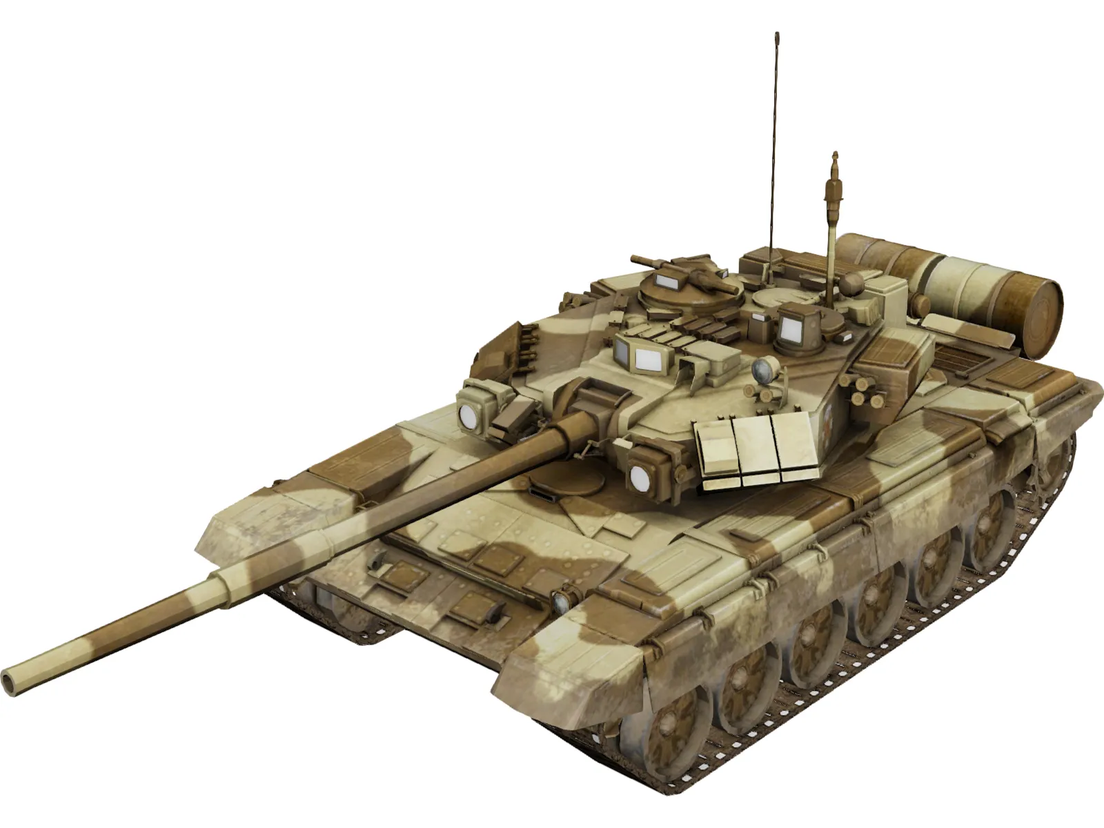 T-90A Tank 3D Model