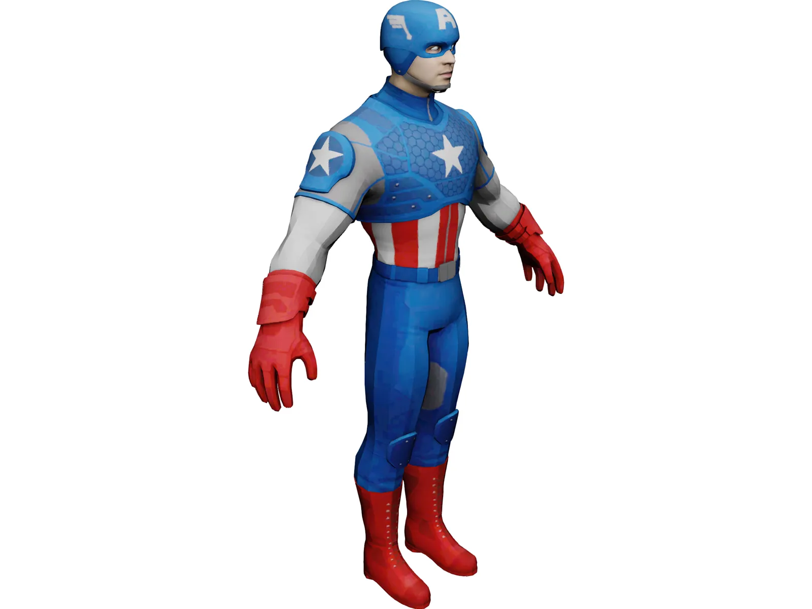 Captain America of the Avengers 3D Model