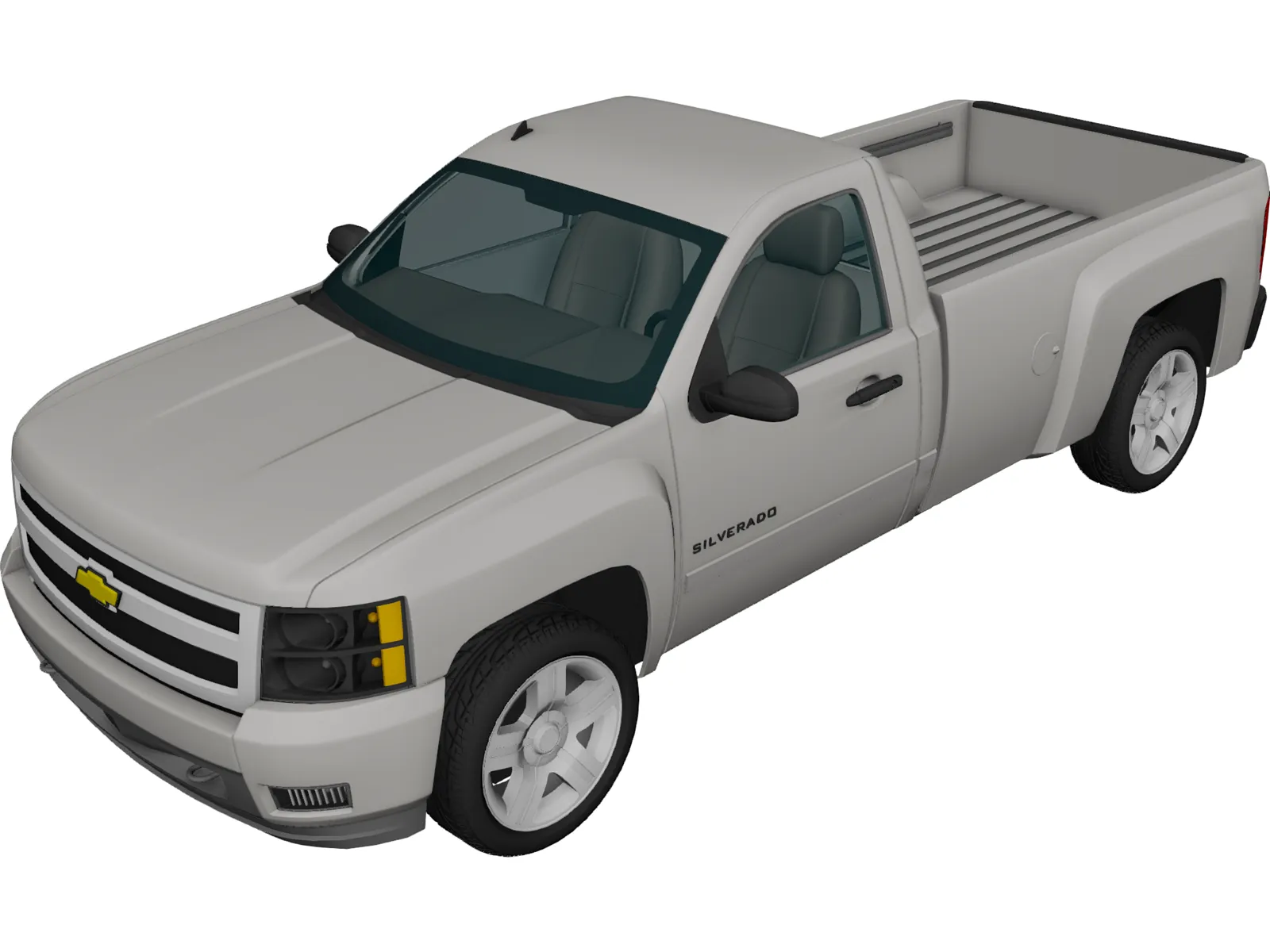 Chevrolet Silverado 2500HD Regular Cab LTZ (2009) 3D Model