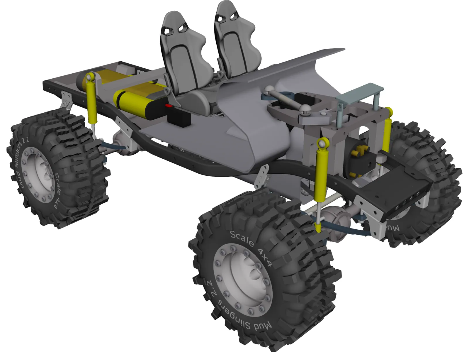 Tamiya Mountain Rider RC Truck 3D Model