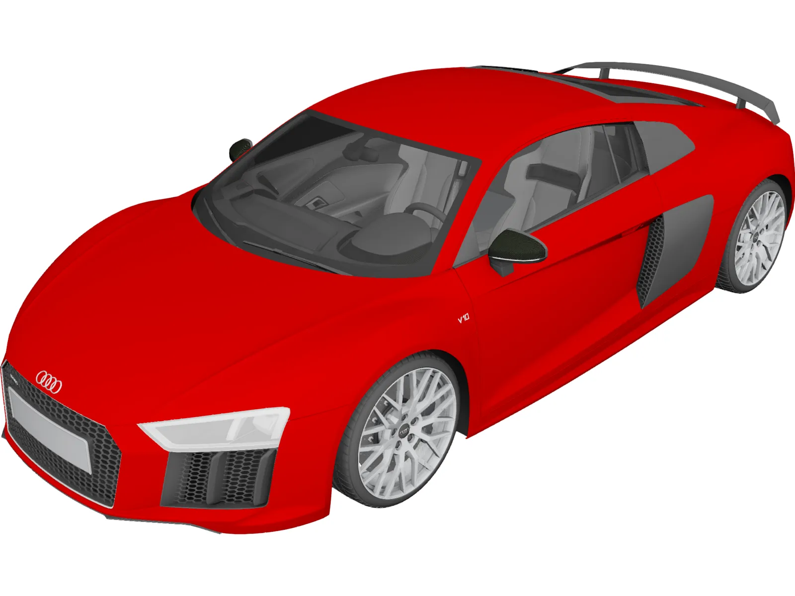 Audi R8 V10 Plus (2016) 3D Model