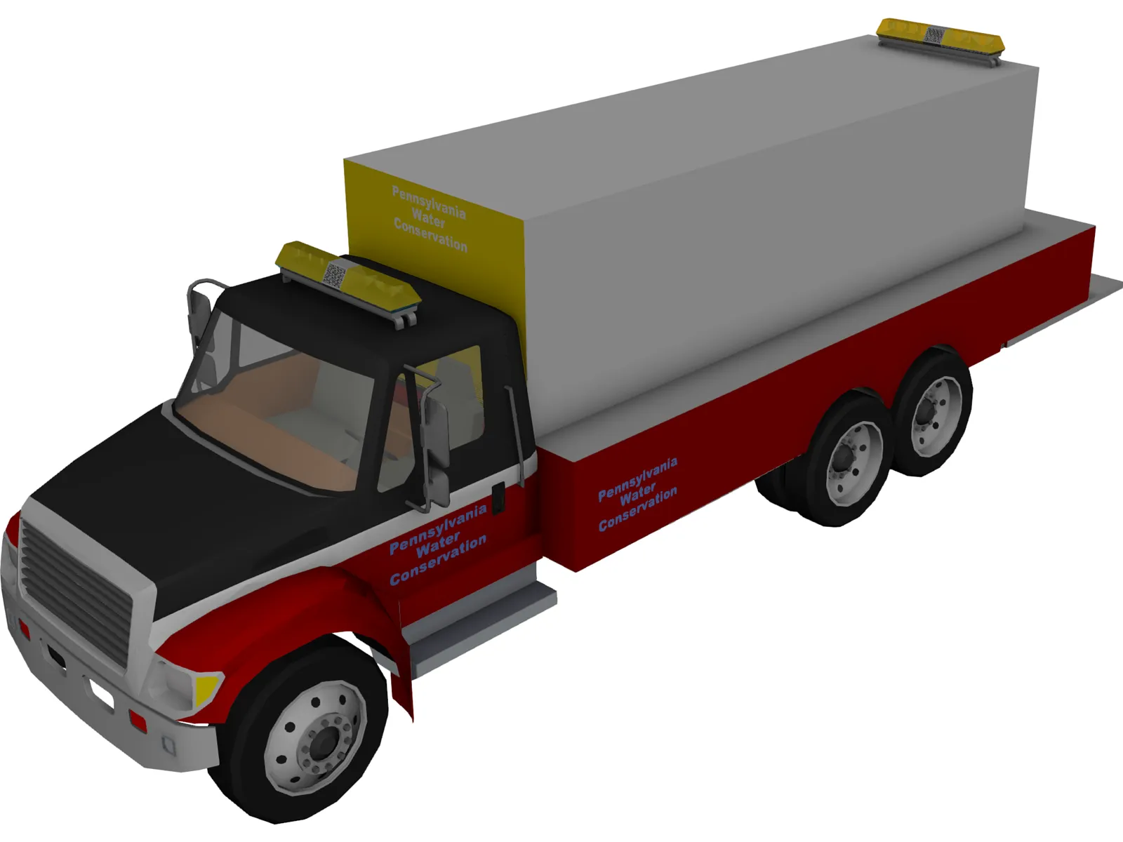 Water Conservation Truck 3D Model