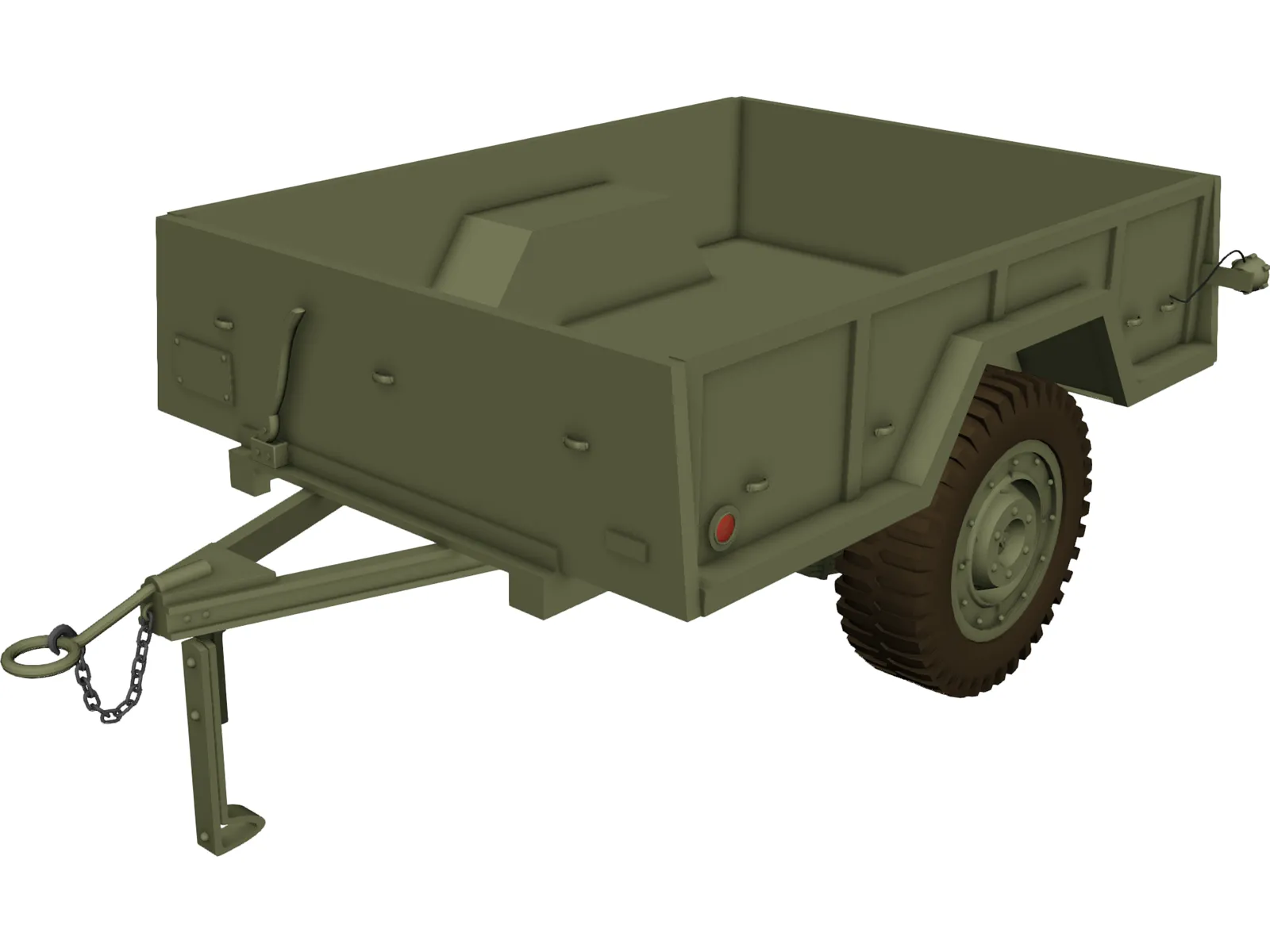 Military Trailer 3D Model