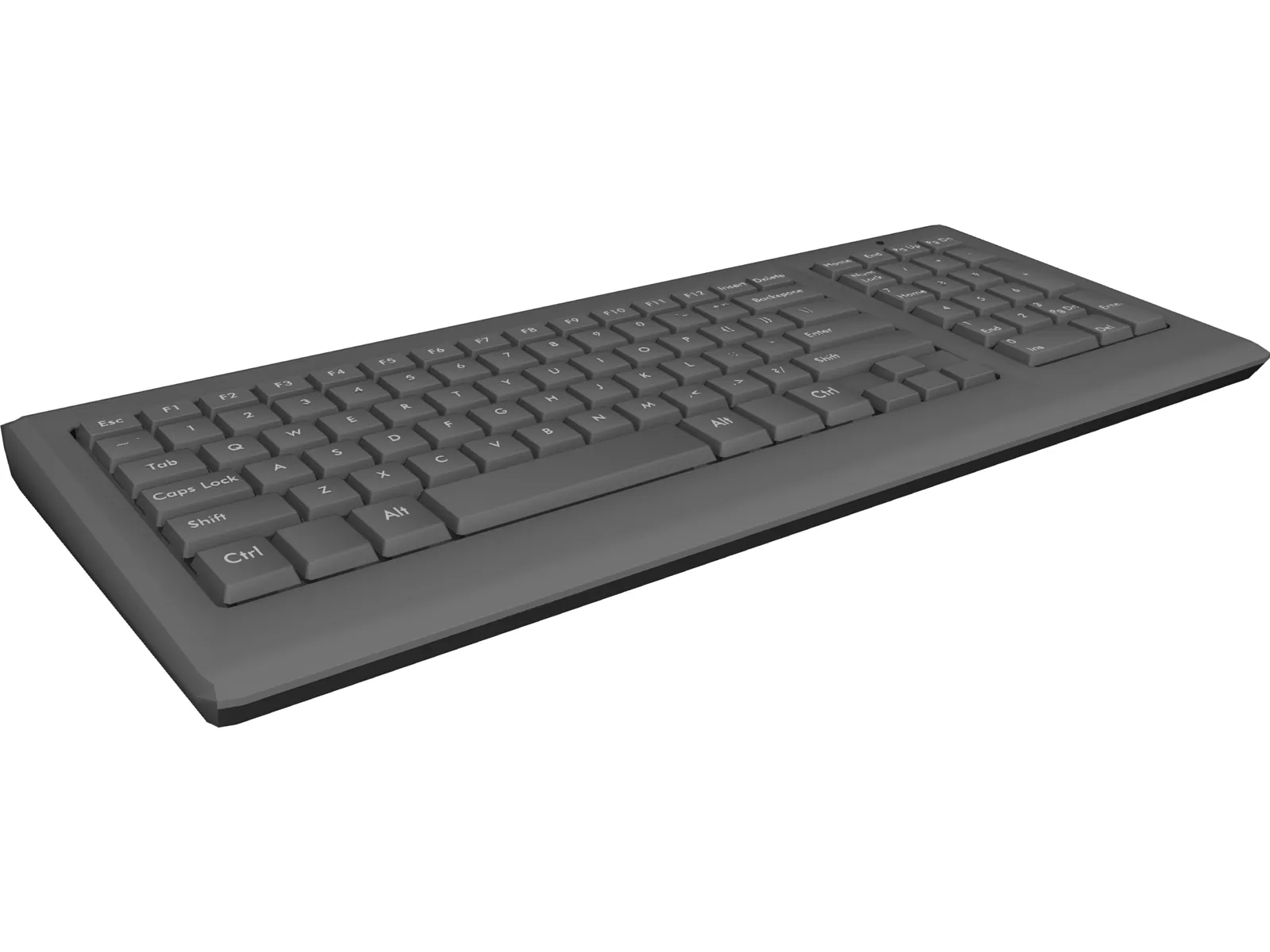 Computer Keyboard 3D Model