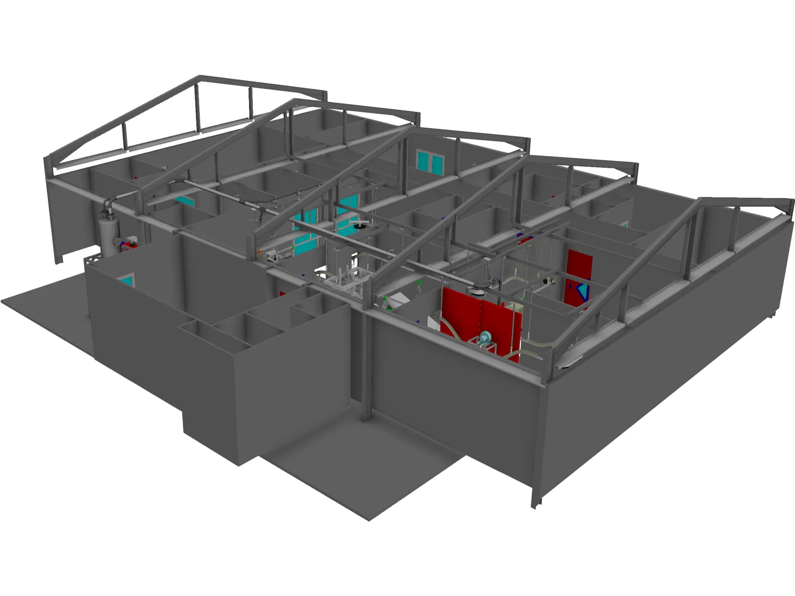 Slaughter House for Chickens 3D Model