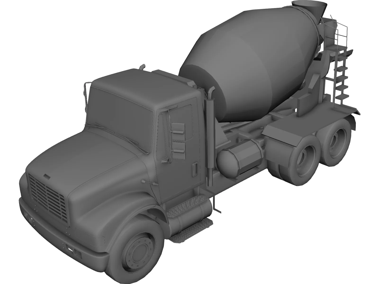 Cement Mixer Truck 3D Model