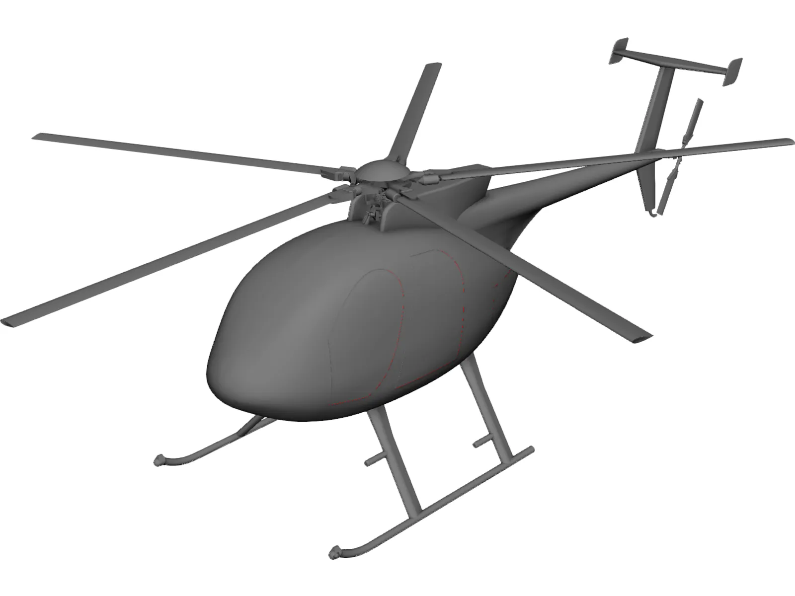 MD-500E 3D Model