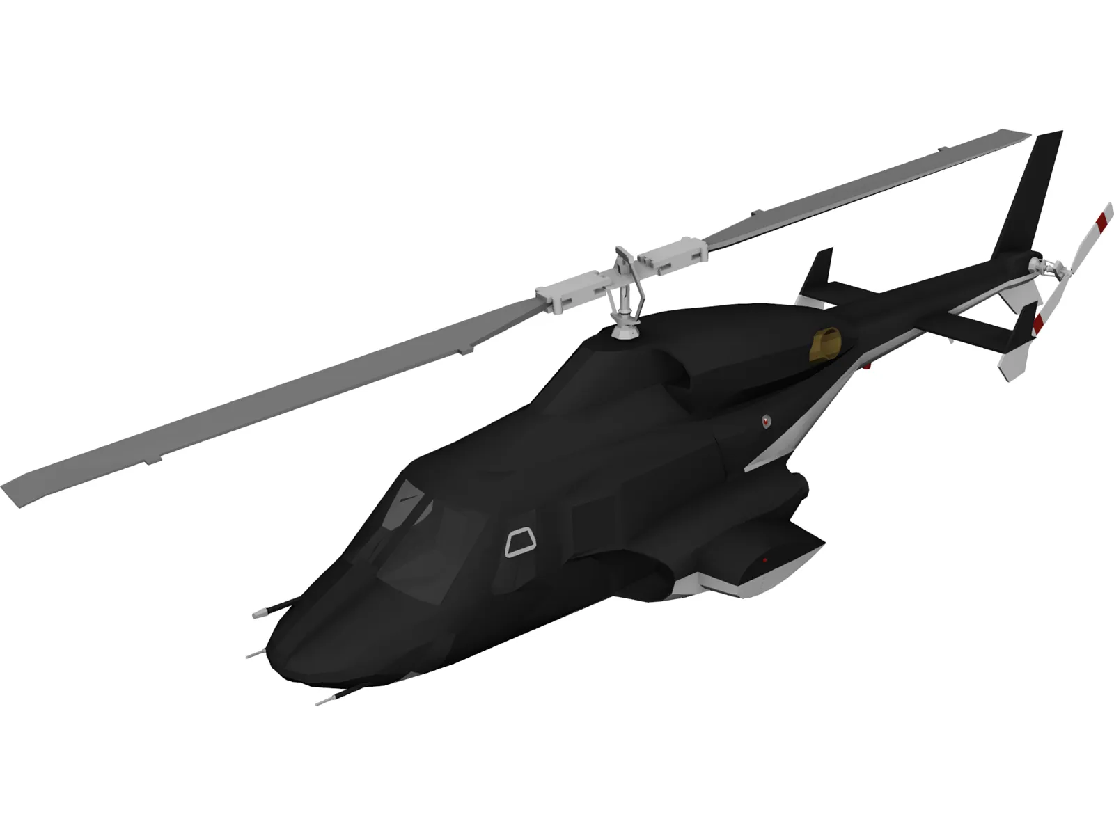 Airwolf Helicopter 3D Model