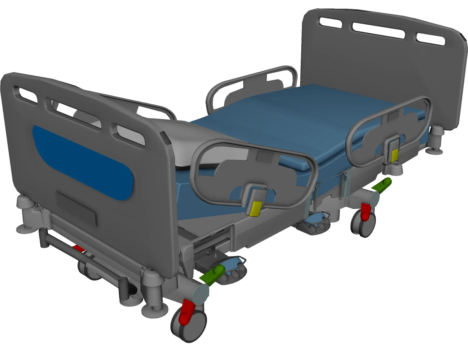 Hospital Bed 3D Model