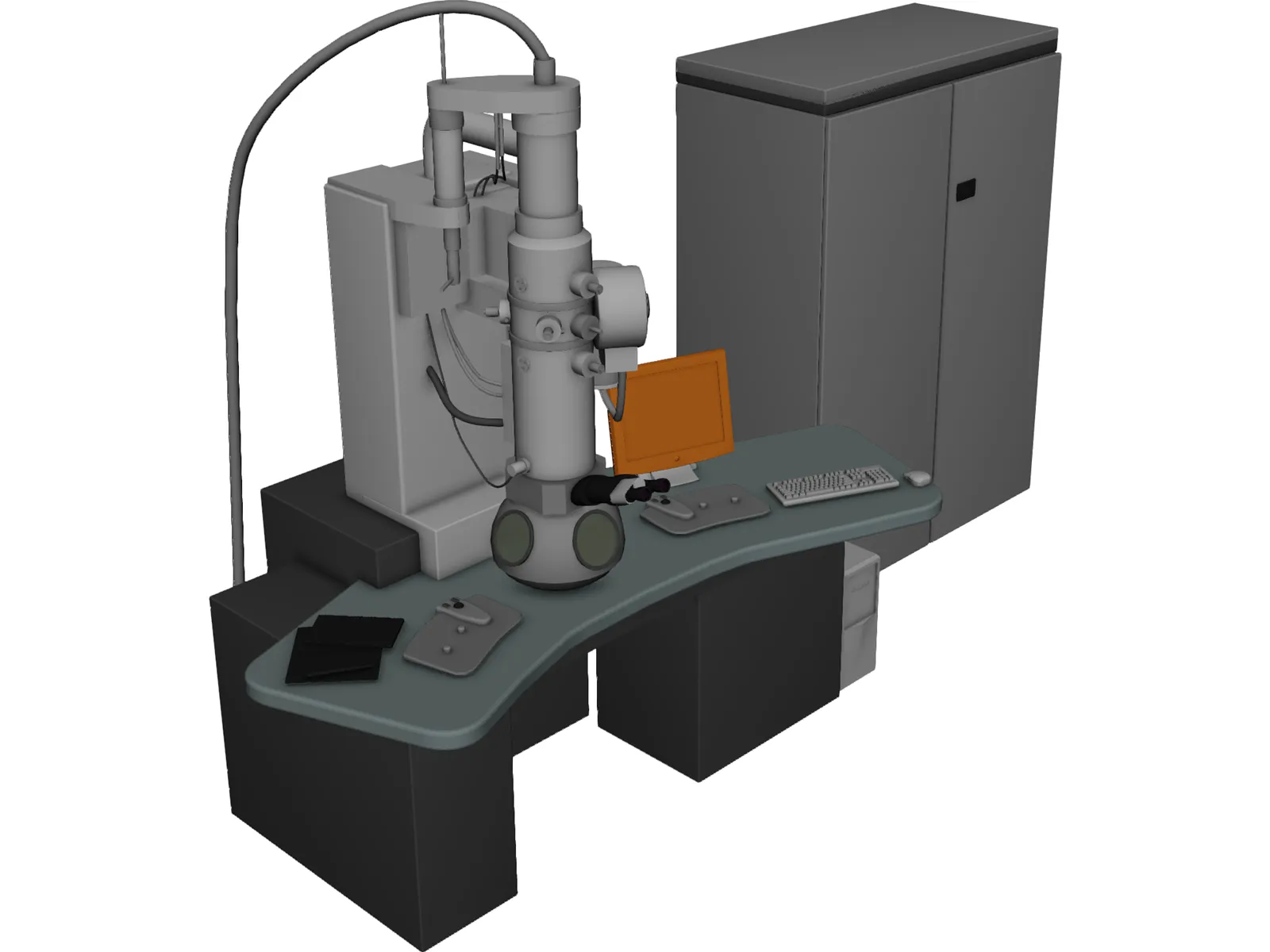 Trasmission Electronic Microscope 3D Model