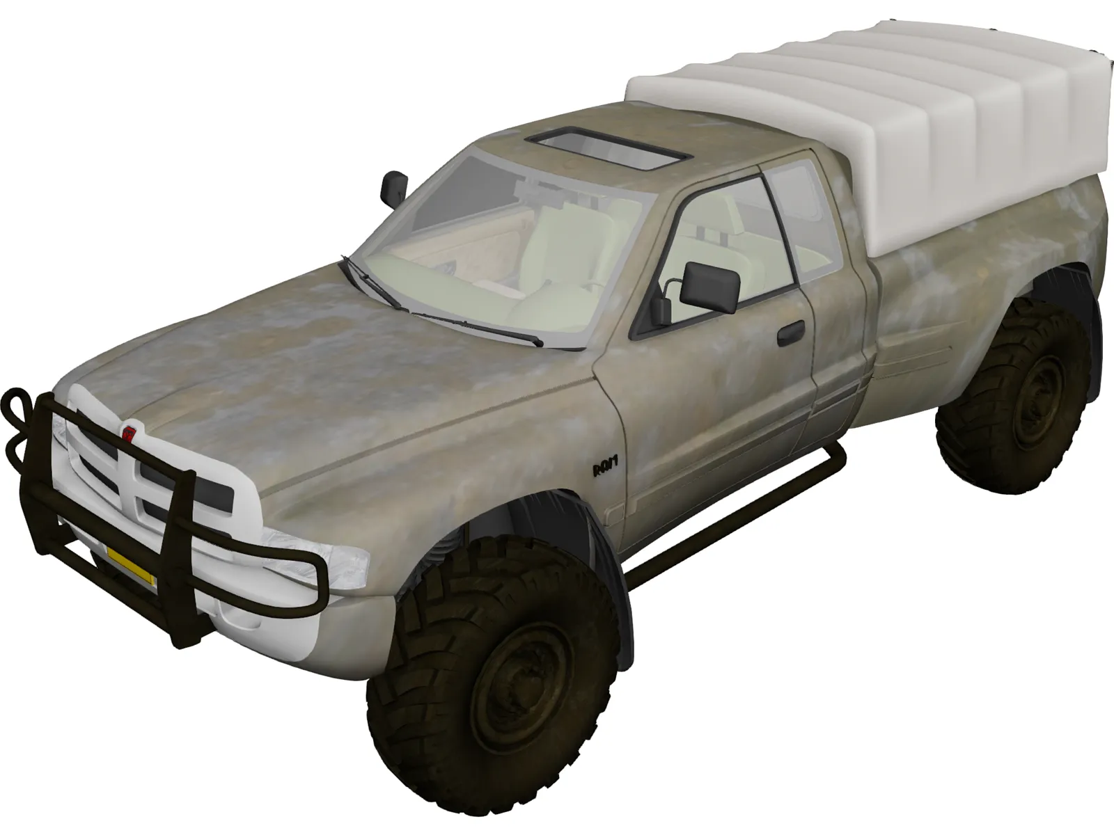 Dodge RAM Military Truck 3D Model