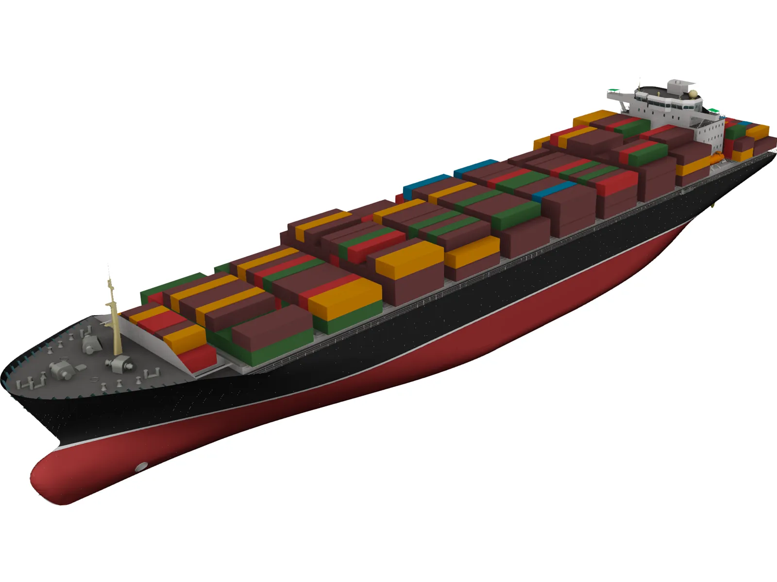 Container Ship 3D Model