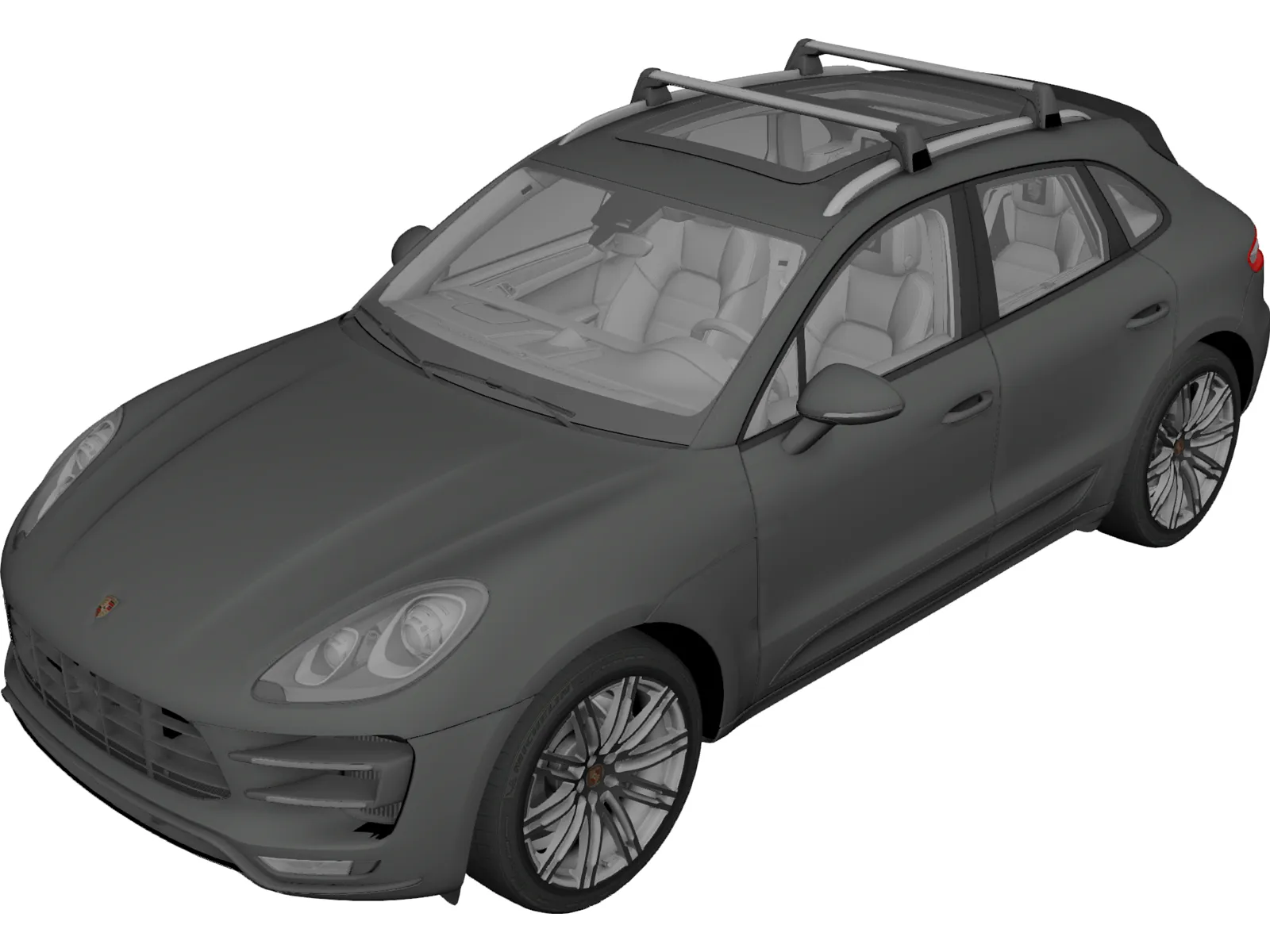 Porsche Macan Turbo (2014) 3D Model