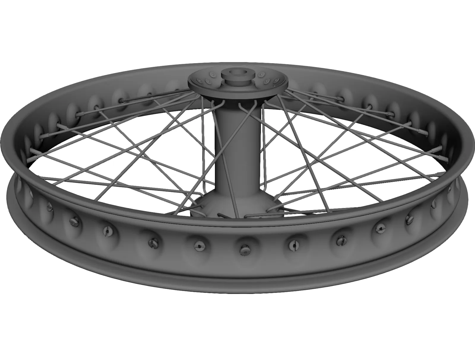 BMX Spoked Wheel 3D Model