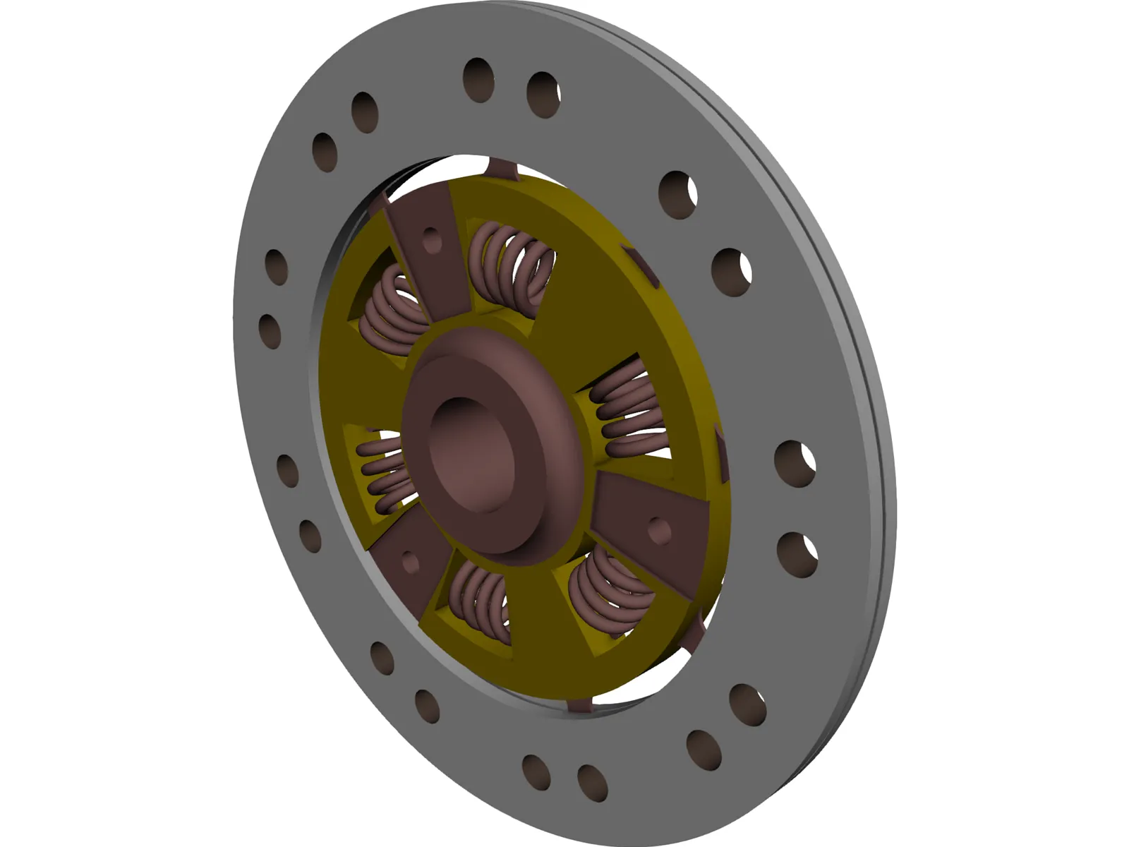 Mechanical Clutch Friction Plate 3D Model