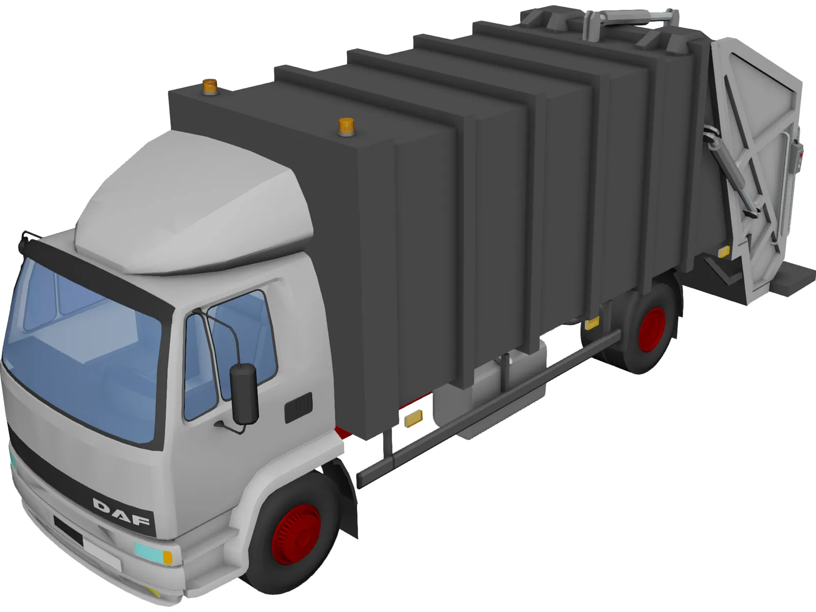 DAF 4X2 Trash Truck 3D Model