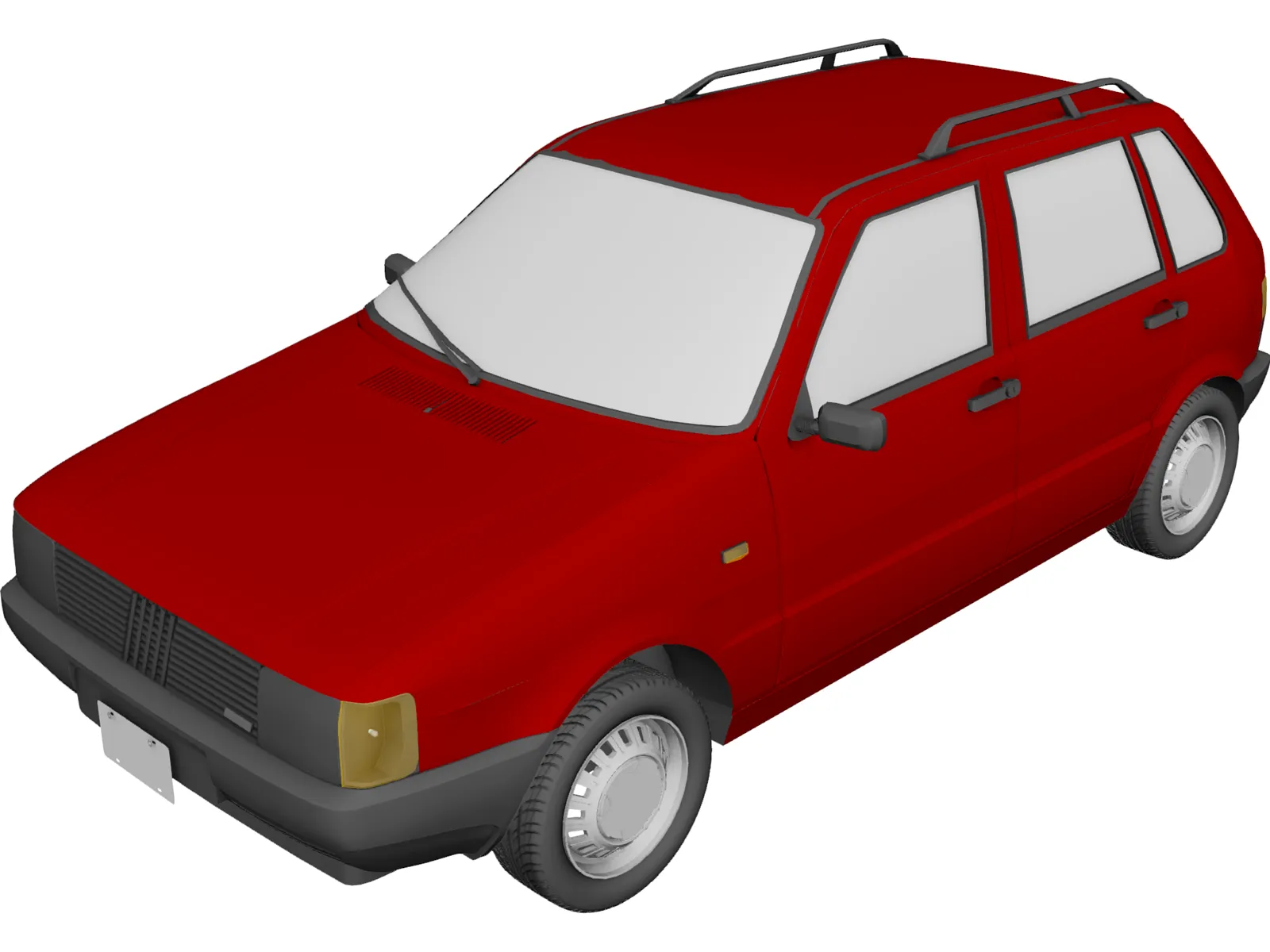 3D model Fiat Uno Mille EP 1994 VR / AR / low-poly