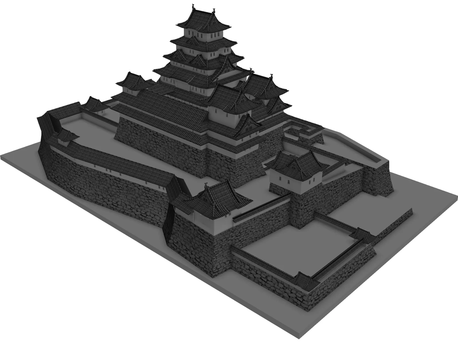 Japanese Castle 3D Model