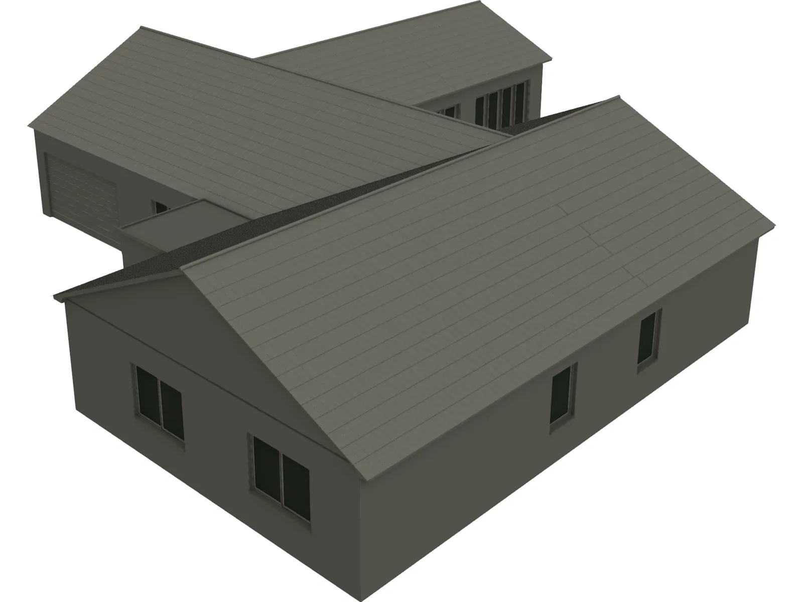 Modern Bungalow 3D Model