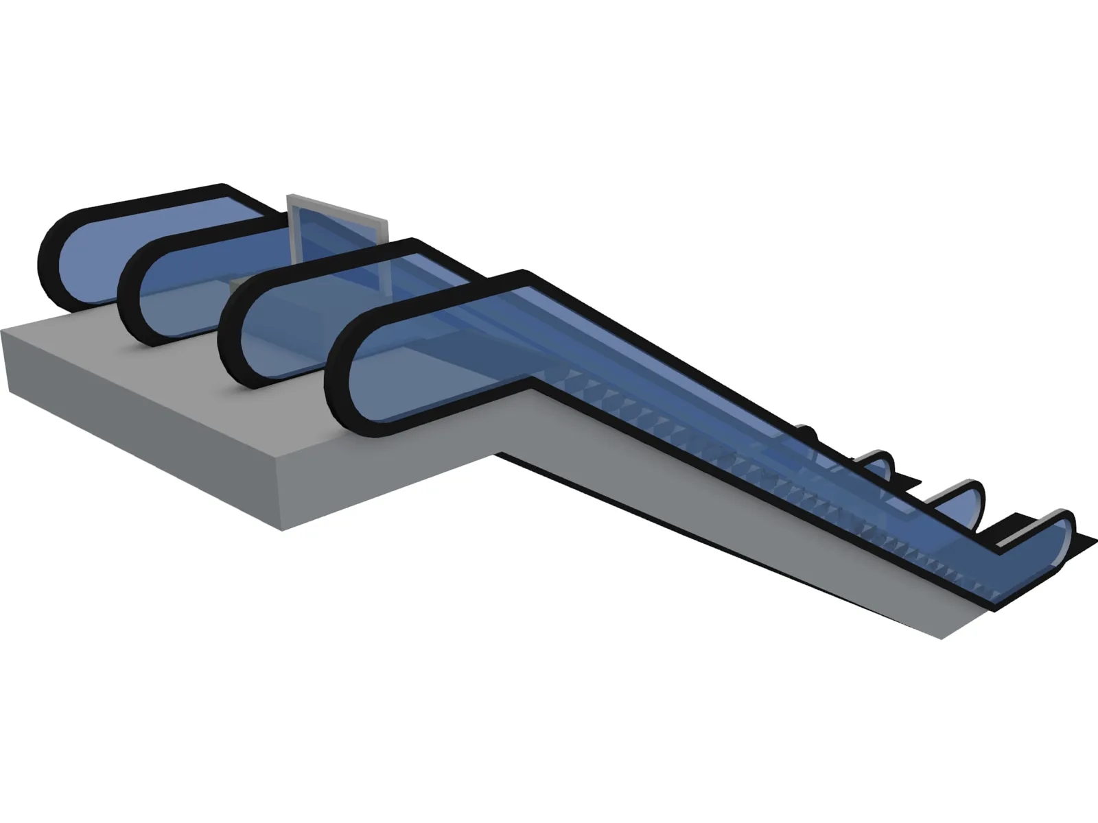 Double Escalator 3D Model