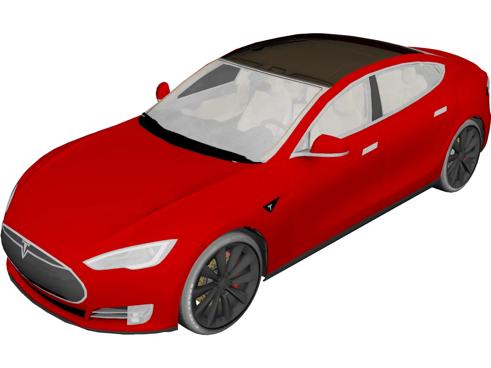 Tesla Model S 85 3D Model