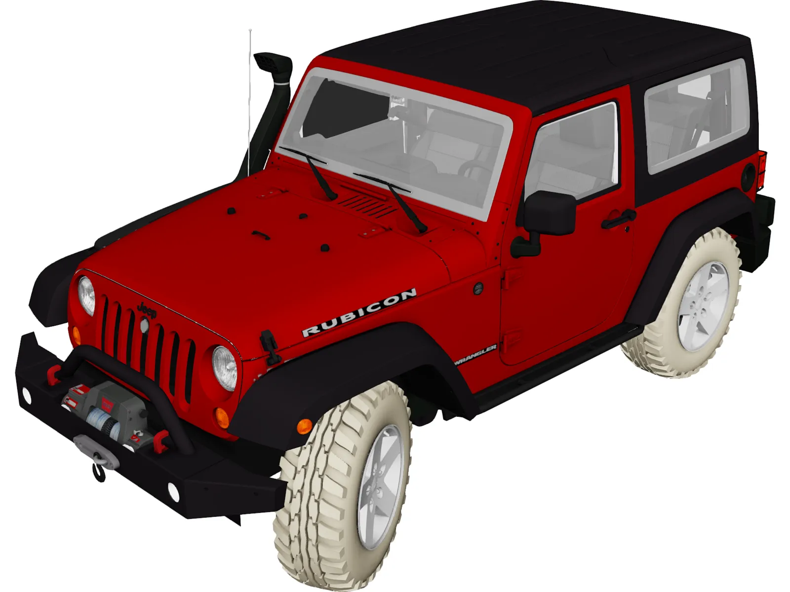 Jeep Wrangler Rubicon Series III (2012) 3D Model