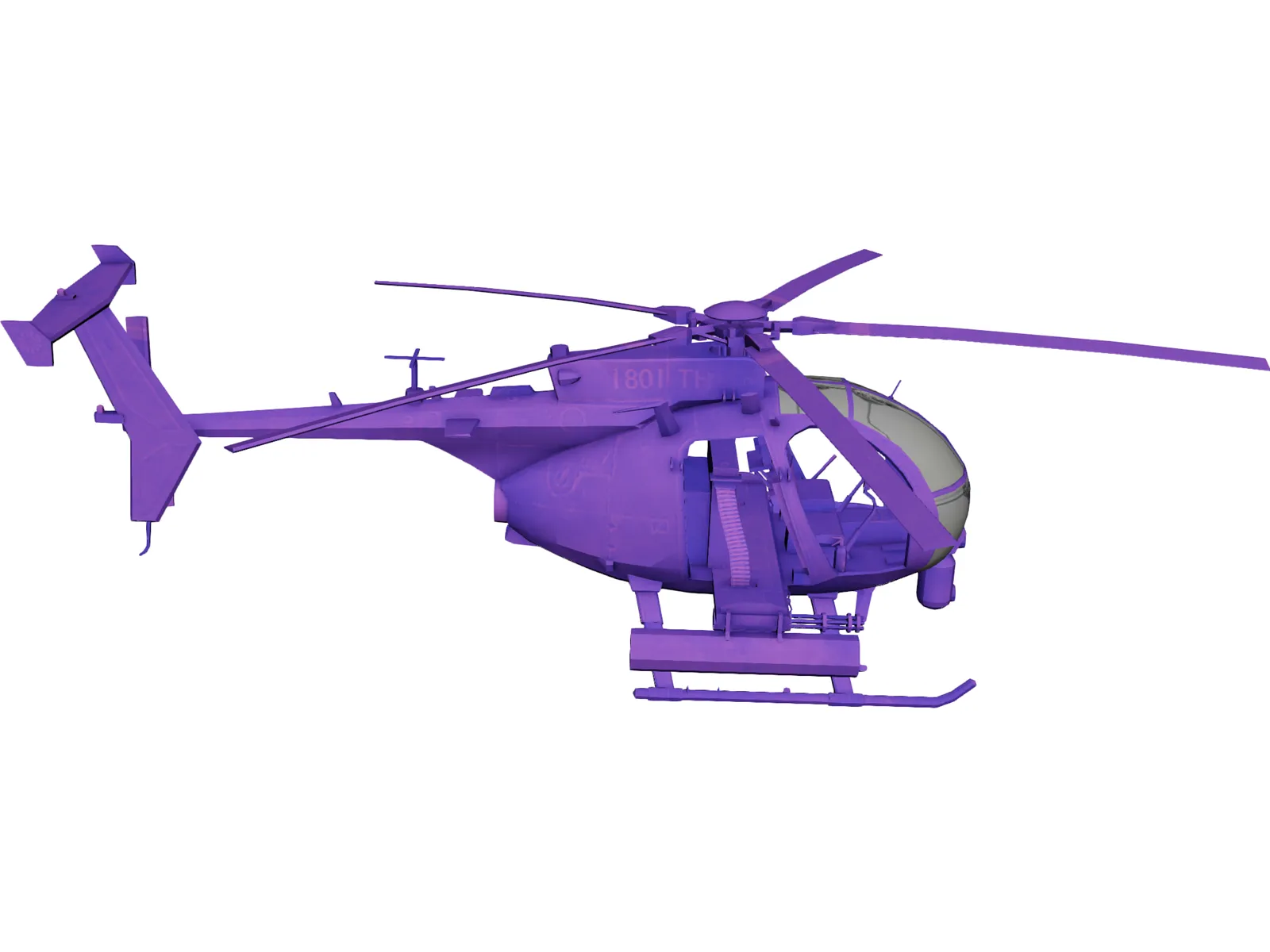 AH-60 Little Bird 3D Model