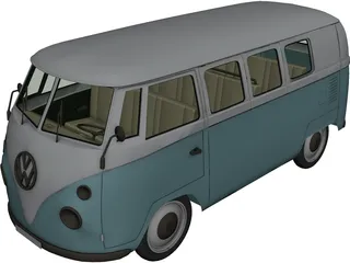 Volkswagen Combi (1971) 3D Model