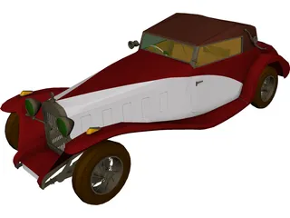 Delage D.8 SS (1931) 3D Model 3D Preview