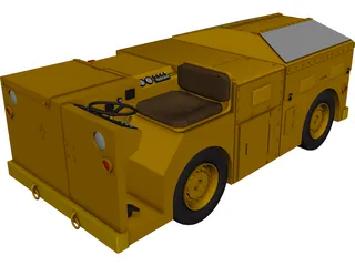 US Navy NAS Deck Service Tractor 3D Model