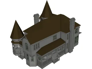 House Victorian 3D Model 3D Preview