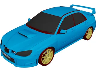 Subaru Impreza WRX STi (2006) 3D Model 3D Preview