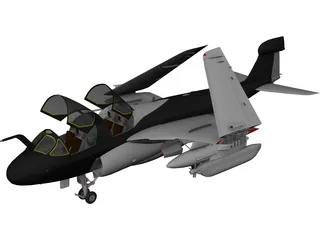 Grumman EA-6B Prowler 3D Model