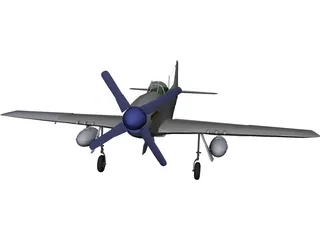 North American Mustang MP51D 3D Model 3D Preview