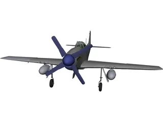 North American Mustang MP51D 3D Model